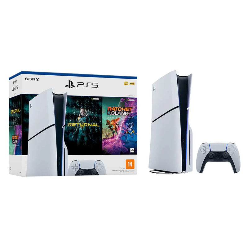 Console PlayStation®5 Slim com 2 Jogos + Controle sem fio DualSense