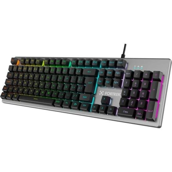 Kit Teclado e Mouse Gamer Fortrek Ranger Rainbow RGB Grafite