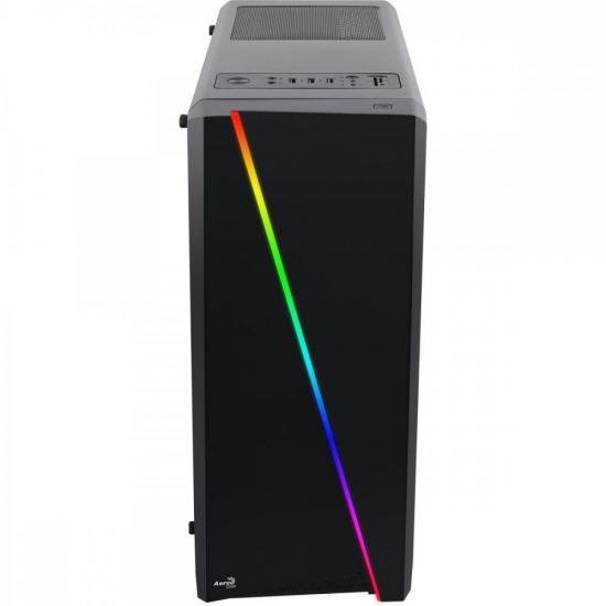 Gabinete Gamer Aerocool Cylon Preto RGB Lateral Acrílico