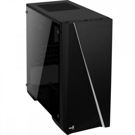 Gabinete Gamer Aerocool Mini Cylon Preto RGB Lateral Acrílico