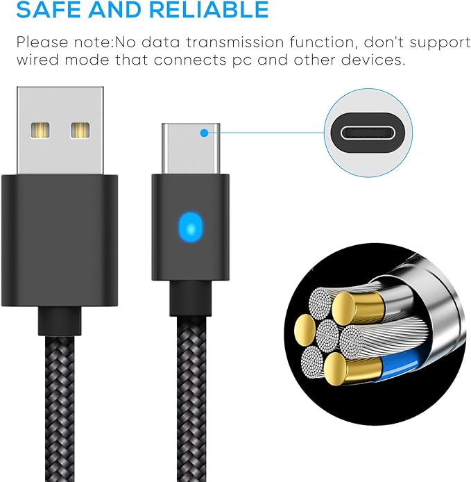 Cabo de carregamento de 3 m para controle PS5, Series S