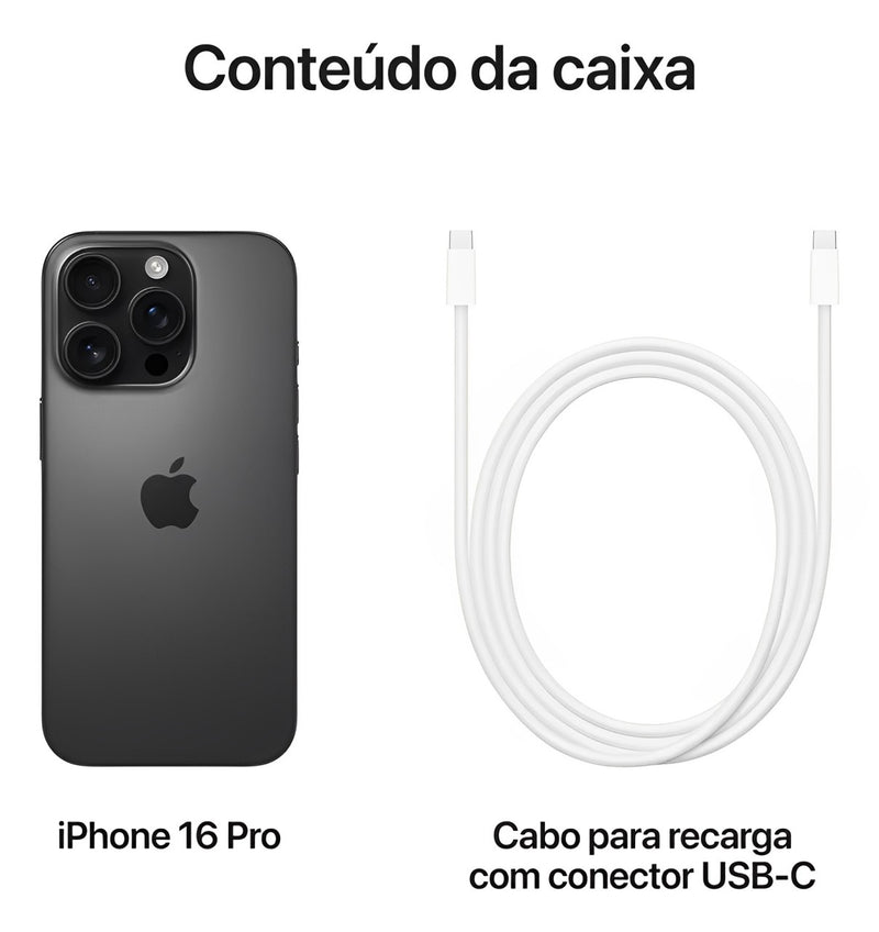 Apple iPhone 16 Pro (128 GB) - Titânio-preto