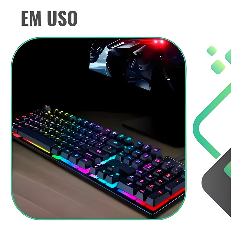 Kit Teclado E Mouse Gamer Usb Rgb Km99