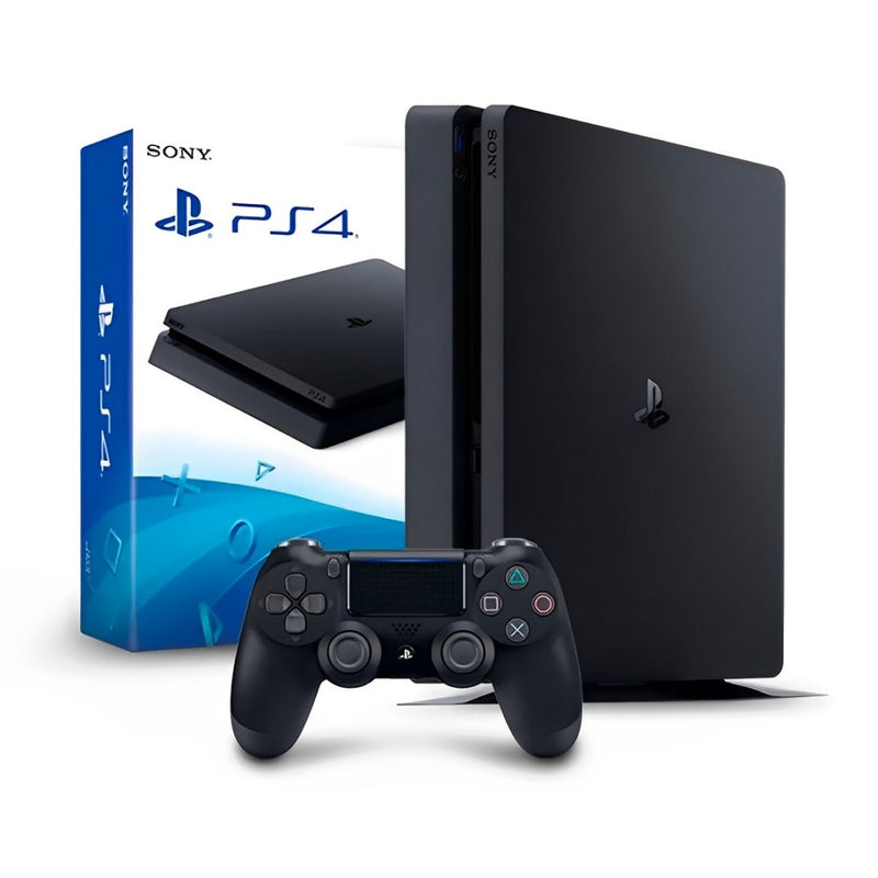 Console Playstation 4 Slim Semi-Novo 1tb Standard Sony Cor Preto + 1 Jogo Aleatório