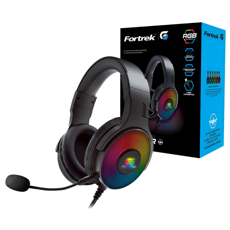 Headset Gamer Fortrek G Cruiser, RGB, 7.1, Drivers 50mm