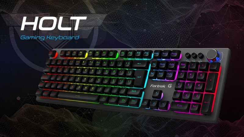 Teclado Semi-Mecânico Gamer Fortrek Holt Grafite