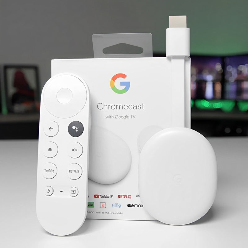 Google Chromecast 4 Ful Hd Hdr 60fps Netflix Youtube - Reproduz conteúdo em streaming na TV com o comando de controlo por voz - filmes, séries em HD