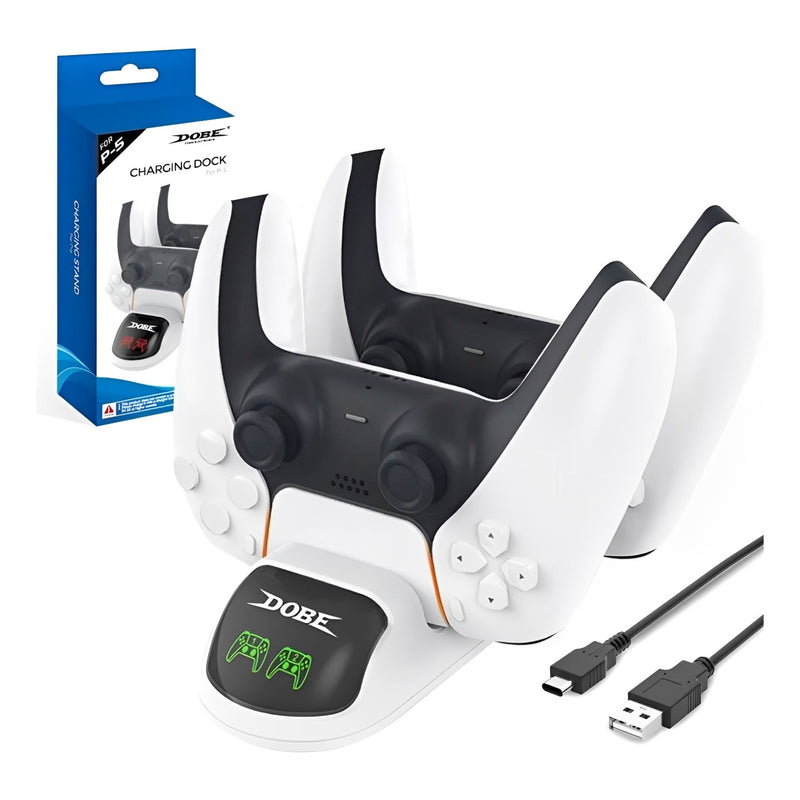 Carregador Duplo Dock Controle Ps5 Carregamento Rápido TP5-0506 Dobe