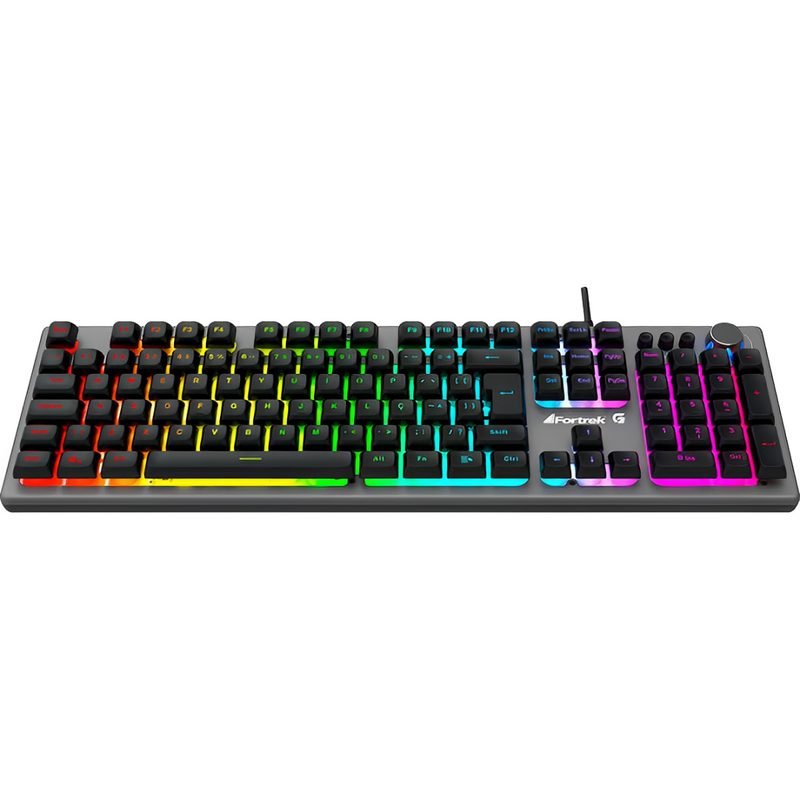 Teclado Semi-Mecânico Gamer Fortrek Holt Grafite